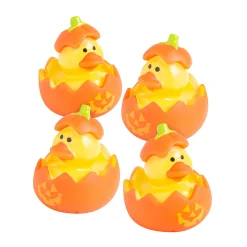 Mini Jack-O'-Lantern Rubber Ducks - 12 Pc.