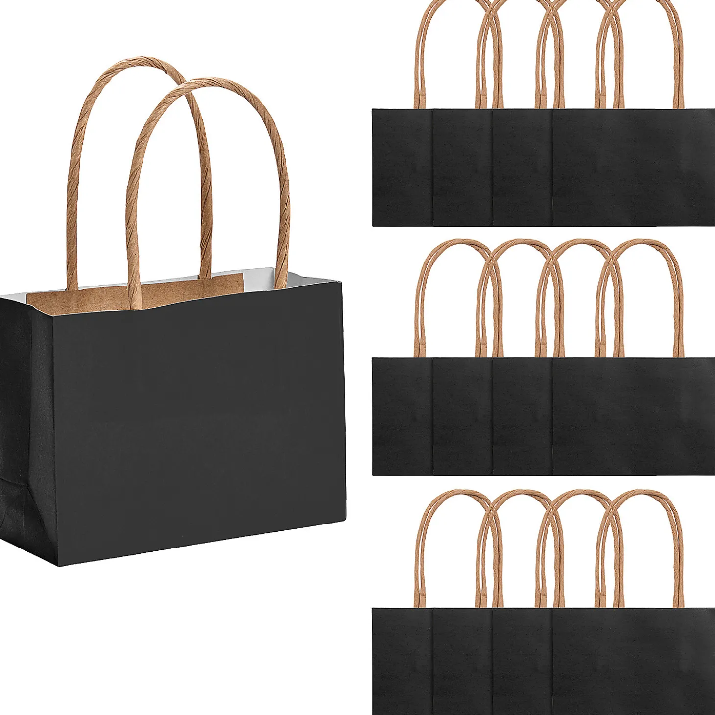 Mini Kraft Paper Gift Bags - 12 Pc.