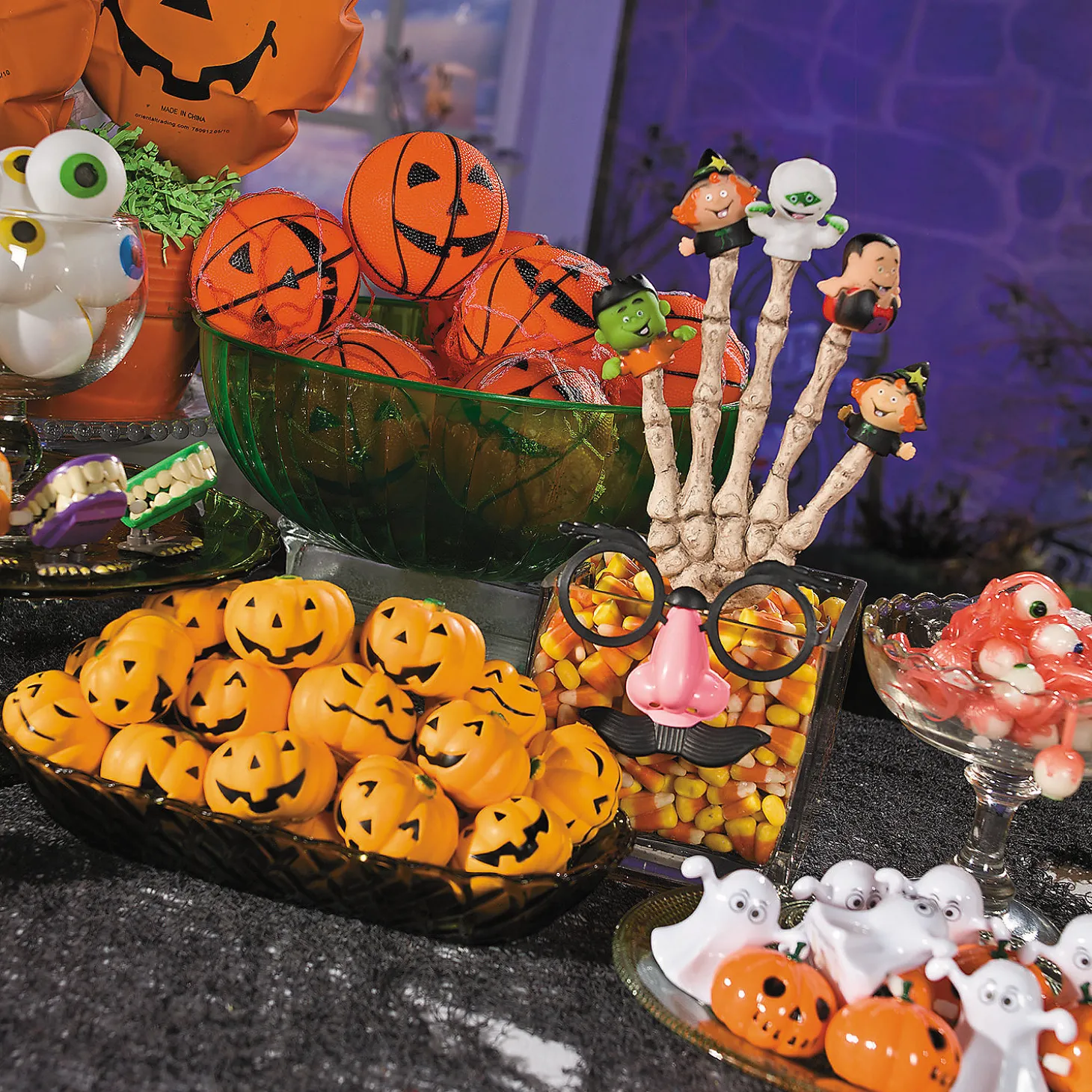 Mini Squeeze Jack-O'-Lantern Stress Toys - 24 Pc.