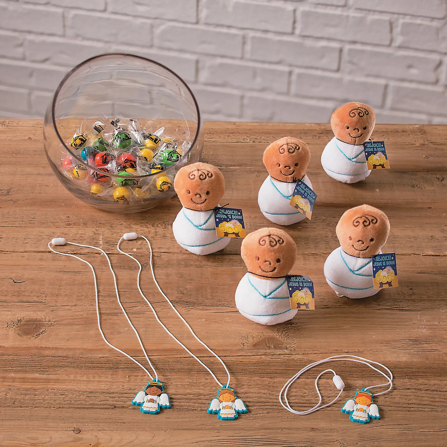 Mini Stuffed Baby Jesus With Card - 12 Pc.