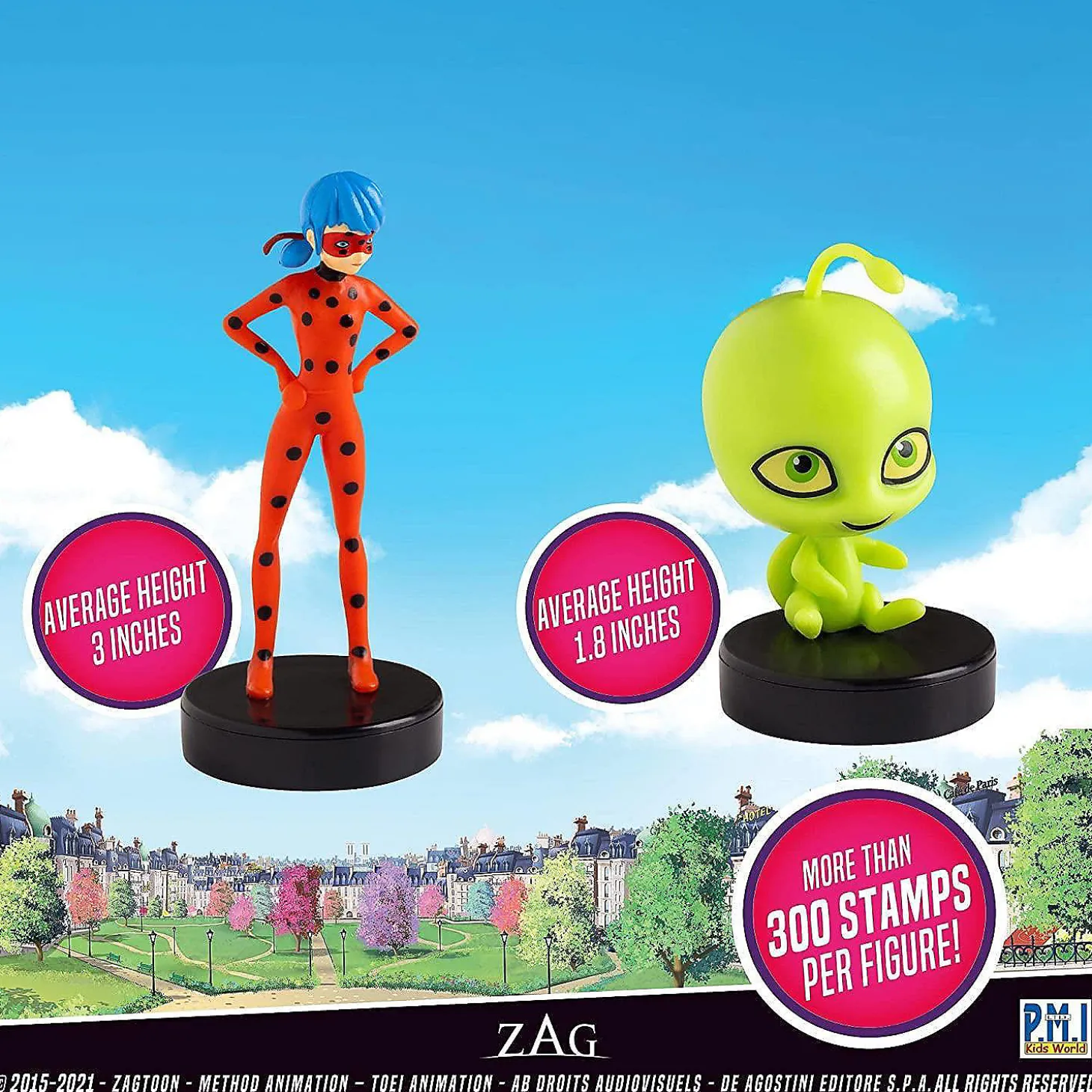 Miraculous Ladybug Stamps 5Pk Cat Nior Party Favors Stampers Figure Set Pmi International