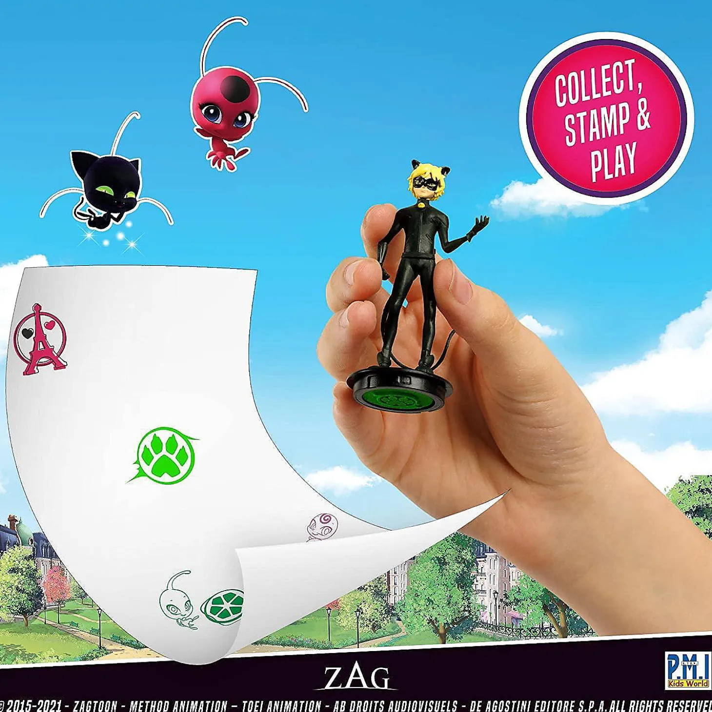 Miraculous Ladybug Stamps 5Pk Cat Nior Party Favors Stampers Figure Set Pmi International