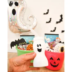 Molded Ghost Bpa-Free Plastic Cups With Lids & Straws - 12 Ct.