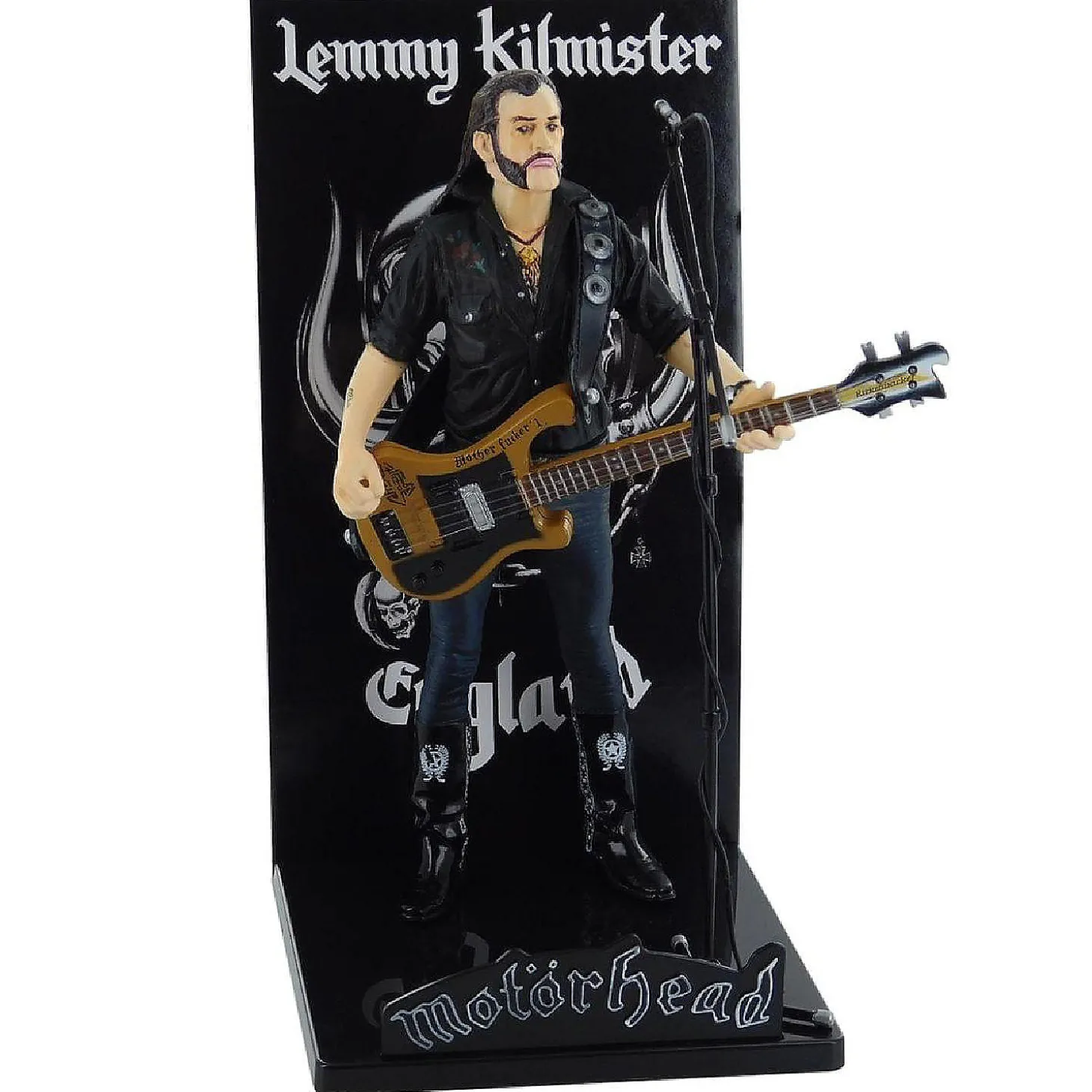 Motorhead Lemmy Kilmister Deluxe Figure Guitar Black Pickguard
