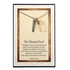 Mustard Seed Necklaces With Card - 12 Pc.