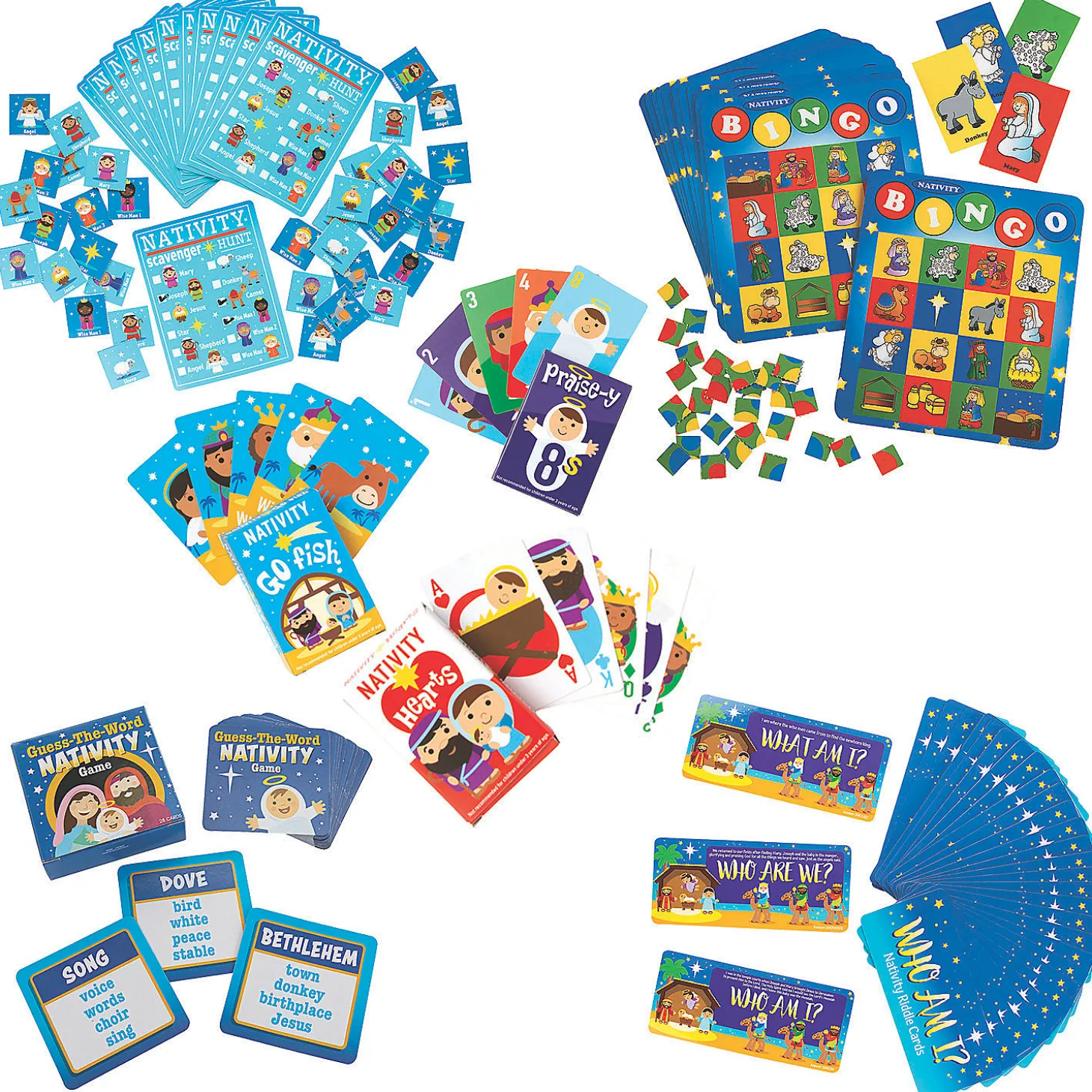Nativity Classroom Or Game Night Assortment - 5 Games