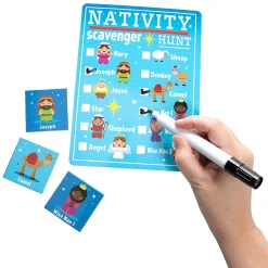 Nativity Dry Erase Scavenger Hunt Game