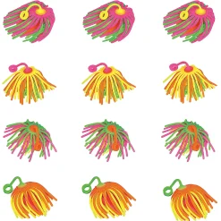 Neon Large Stretchy Noodle Ball Yoyos - 12 Pc.