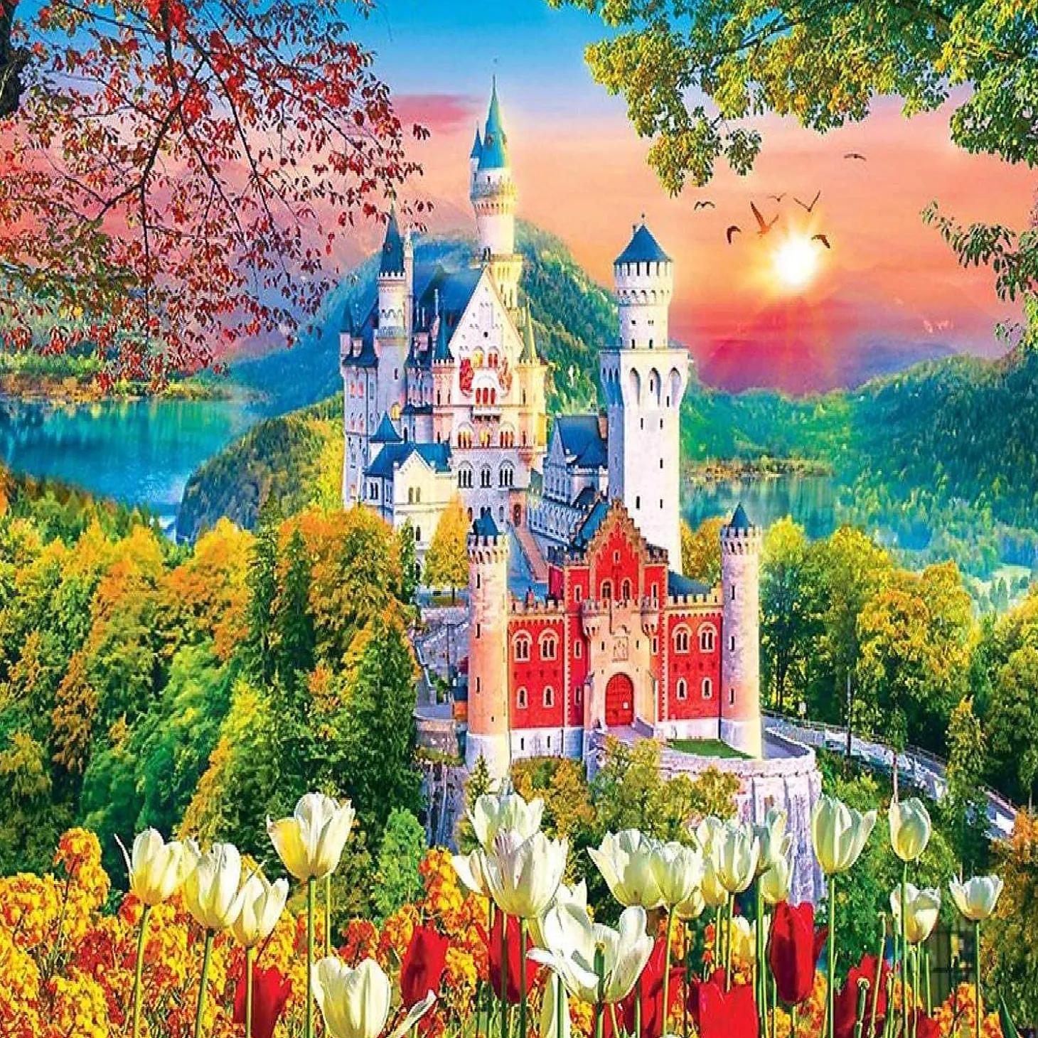 Neuschwanstein Medieval Castle Germany 1000 Piece Kodak Premium Jigsaw Puzzle