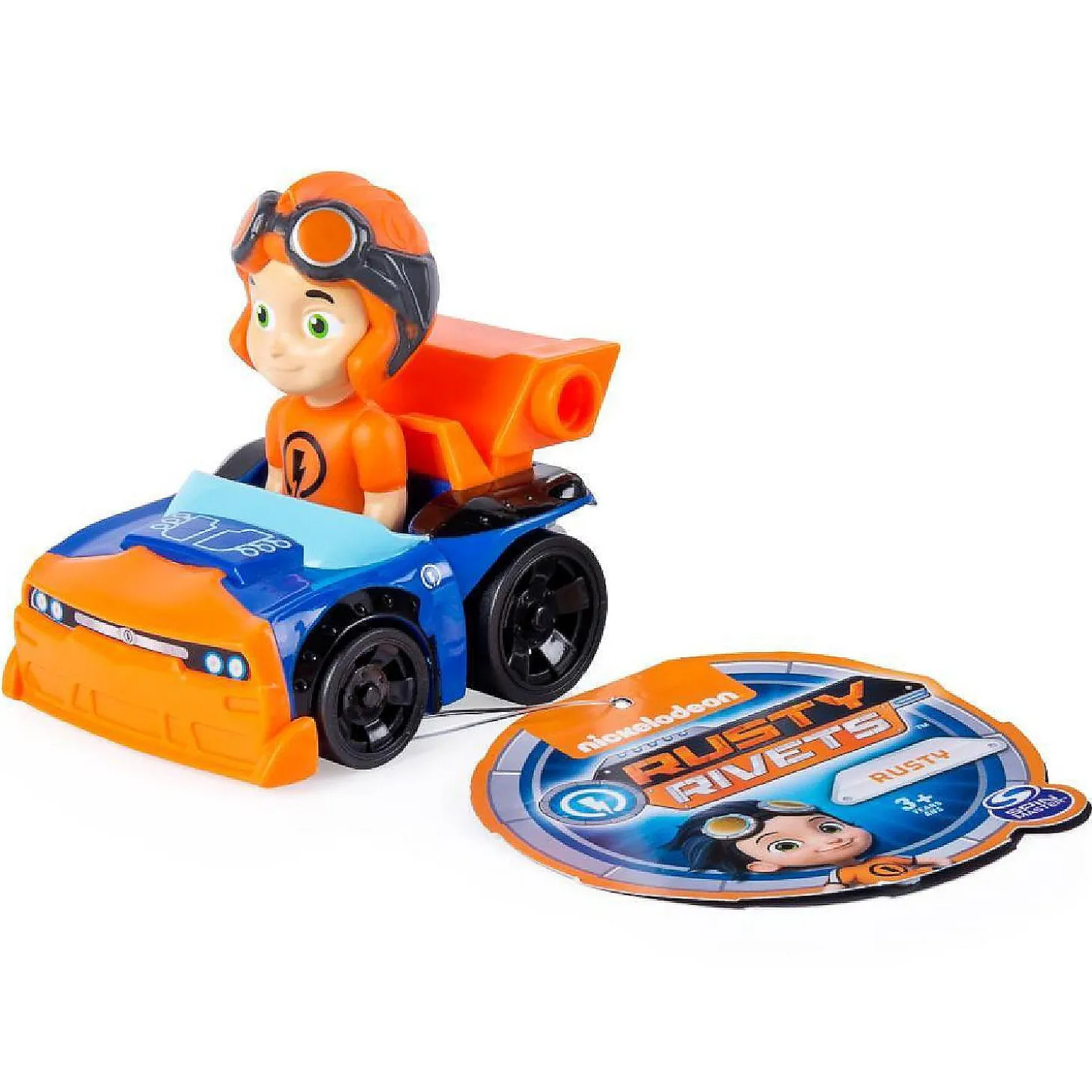 Nickelodeon Rivets Rusty Racer Orange Car Collectible Kids Toy Spin Master