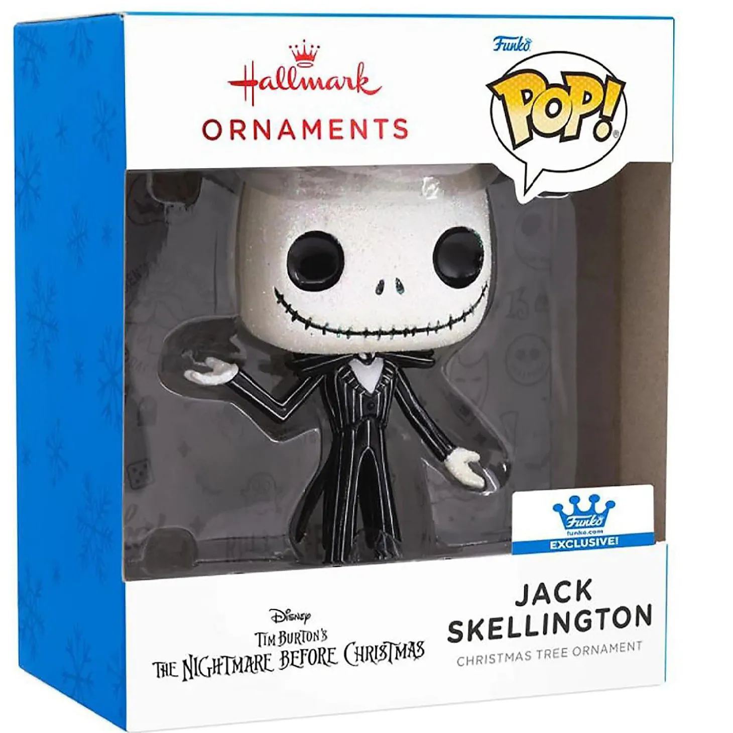 Nightmare Before Christmas Jack Skellington Glitter Holiday Ornament
