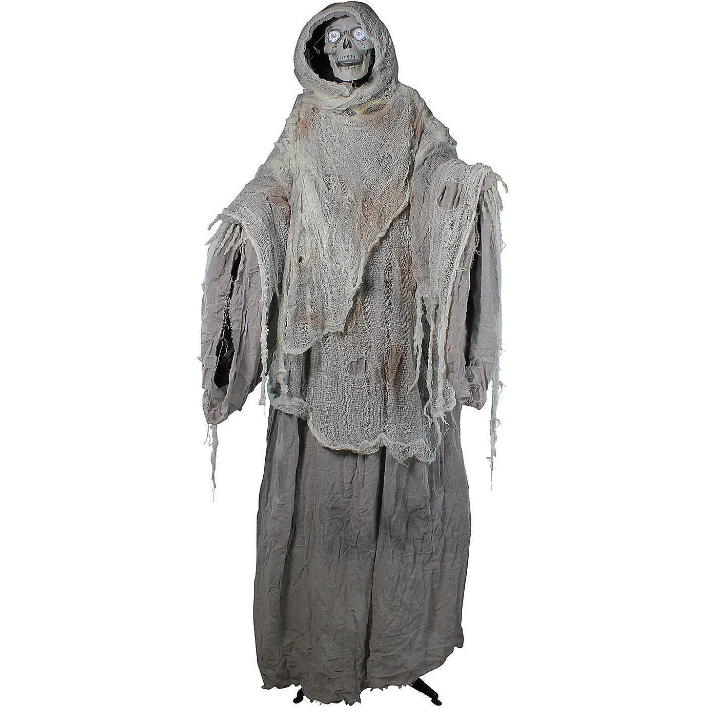 Northlight 65" Gray And Black Master Of Death Standing Animated Halloween Decor