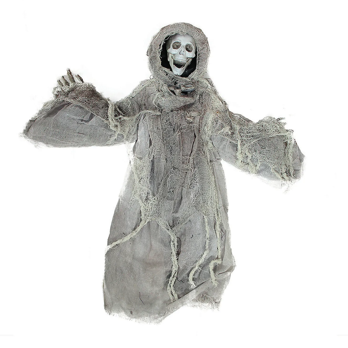 Northlight 36" Gray Touch Activated Hanging Death Reaper Halloween Decor