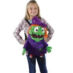 Northlight 23" Purple And Green Witch Unisex Child Trick Or Treat Halloween Bag Costume Accessory