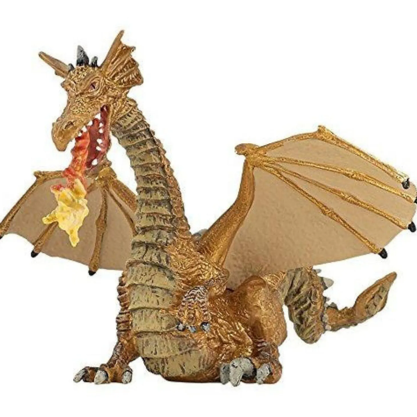 Papo Gold Dragon With Flame