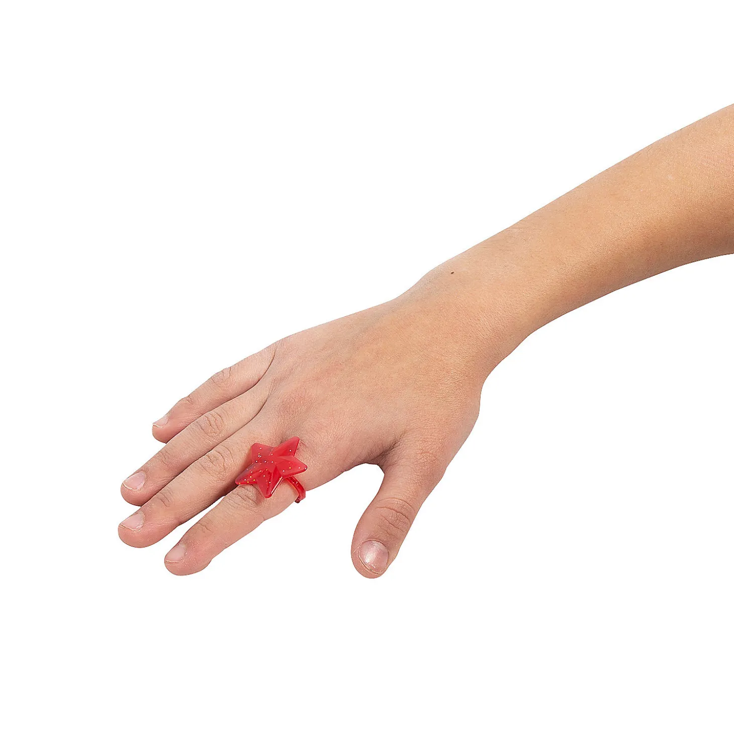 Patriotic Star-Shaped Glitter Rings - 24 Pc.