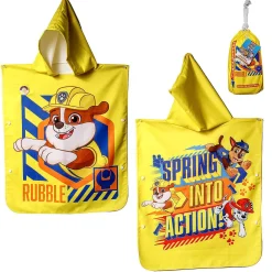 Paw Patrol, Team Rubble Hooded Bt Towel