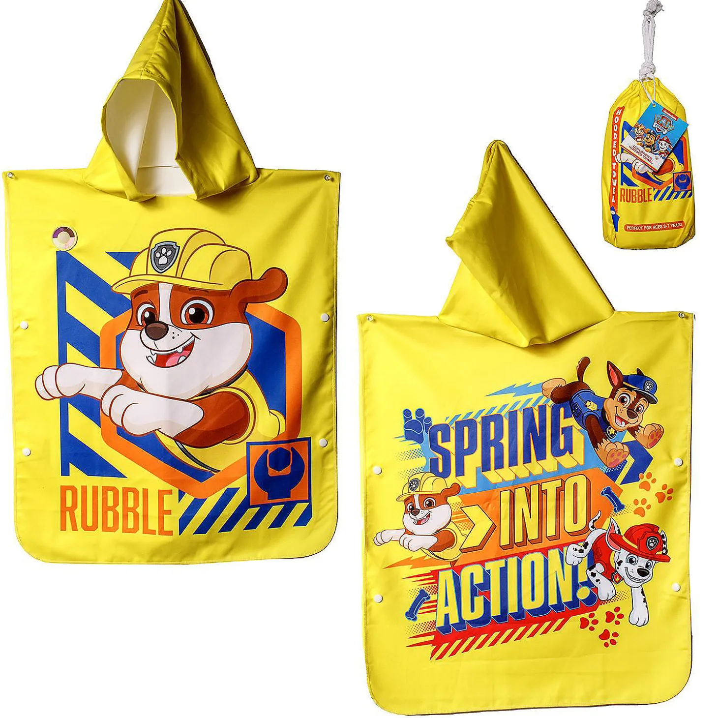Paw Patrol, Team Rubble Hooded Bt Towel
