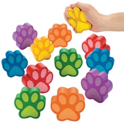 Paw Print Stress Toys - 12 Pc.