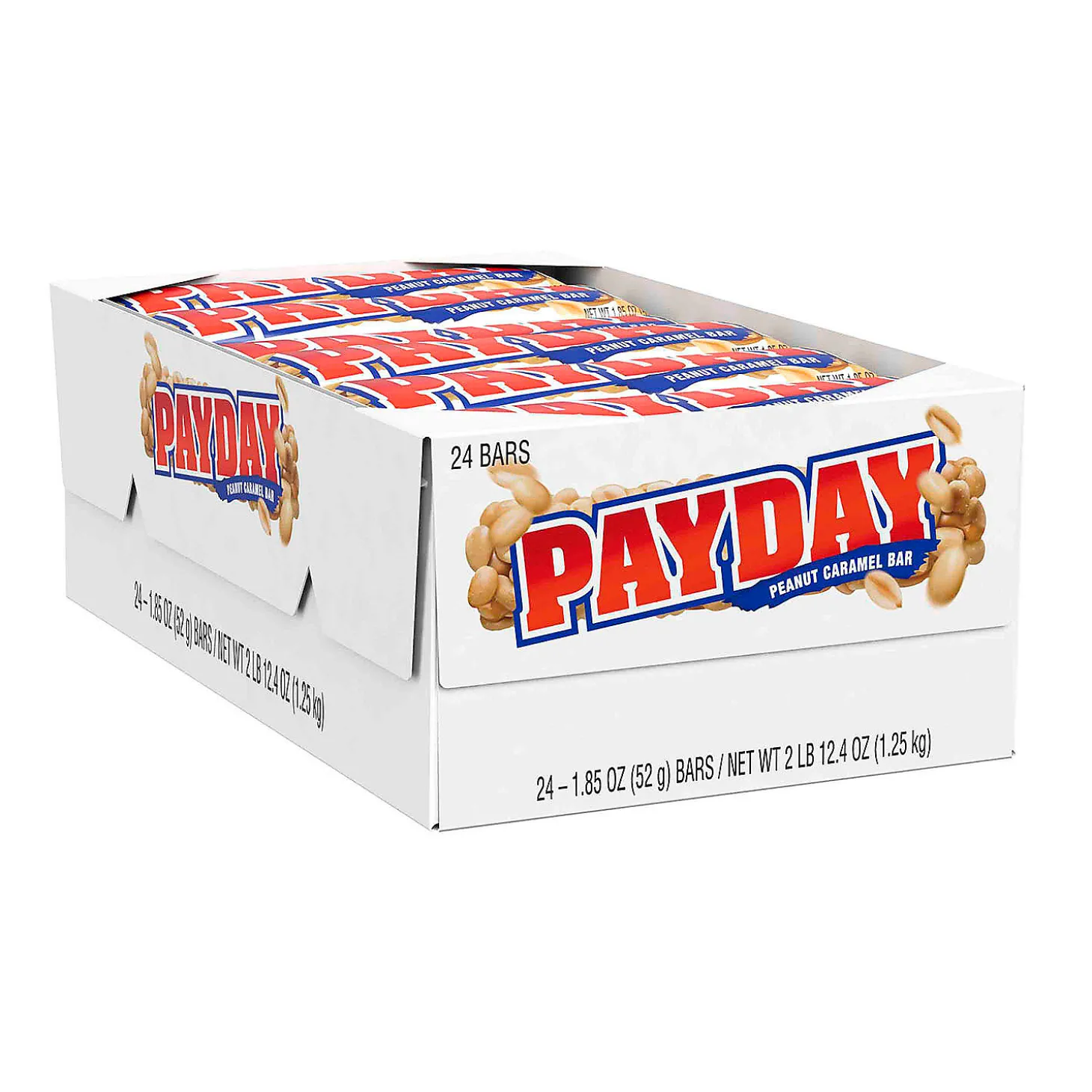 Payday Peanut Caramel Full Size Bar, 1.85 Oz, 24 Count