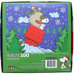 Peanuts 100 Piece Kids Jigsaw Puzzle Snoopys Christmas Delivery