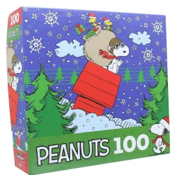 Peanuts 100 Piece Kids Jigsaw Puzzle Snoopys Christmas Delivery