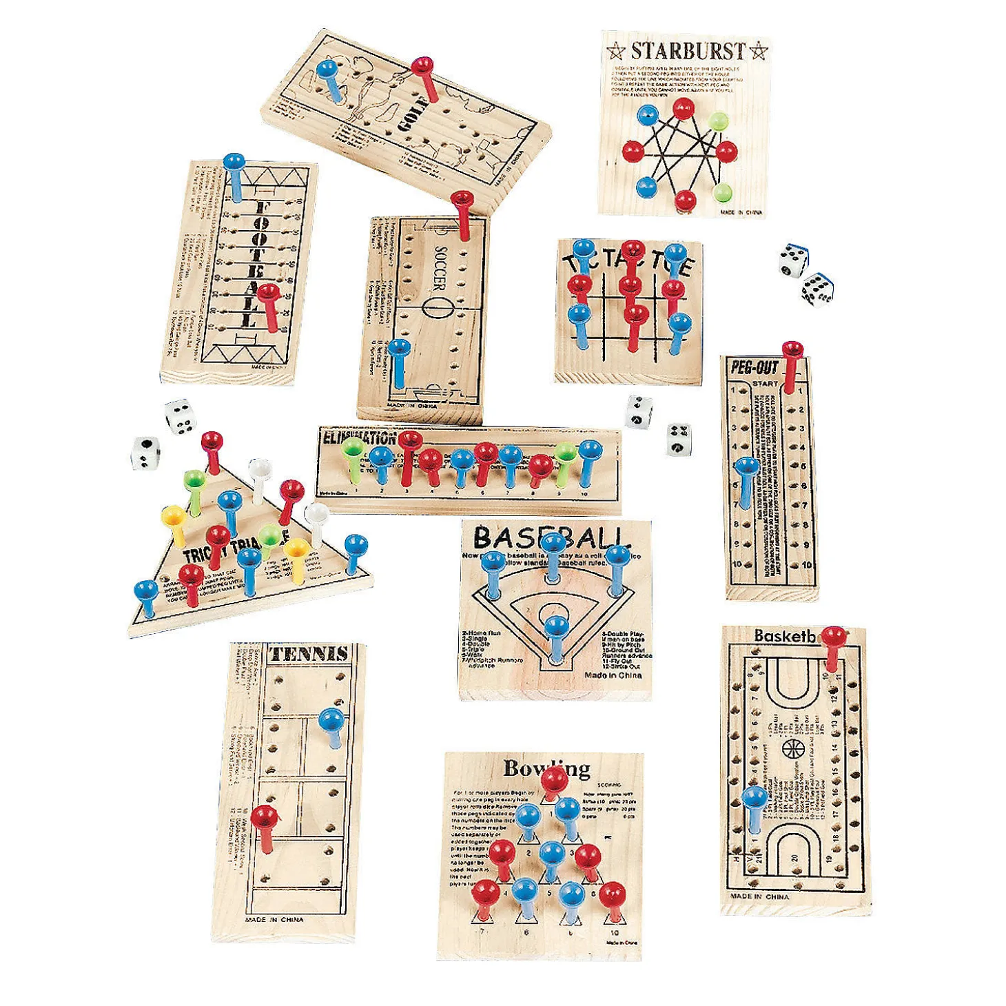 Peg Game Boredom Buster Kit - 12 Pc.
