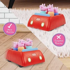 Peppa Pig's Family Red Clever Car Lights Sounds George Daddy Mummy Pig Wow! Stuff