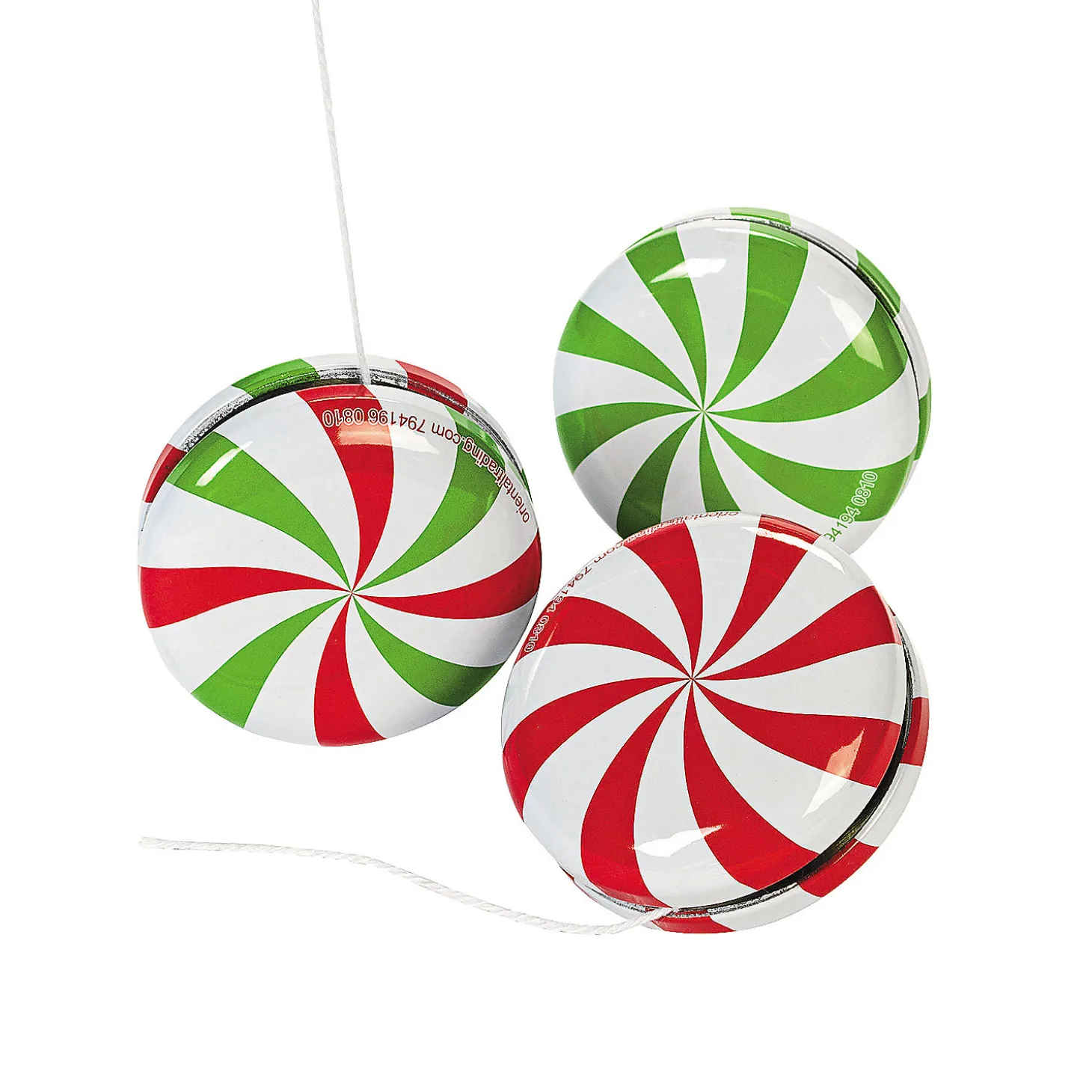 Peppermint Candy Yoyos - 12 Pc.
