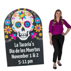 Personalized Day Of The Dead Party Cardboard Cutout Stand-Up
