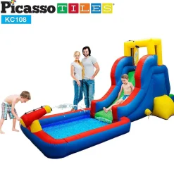 Picassotiles - Kc108 Water Slide Park Inflatable Bounce House