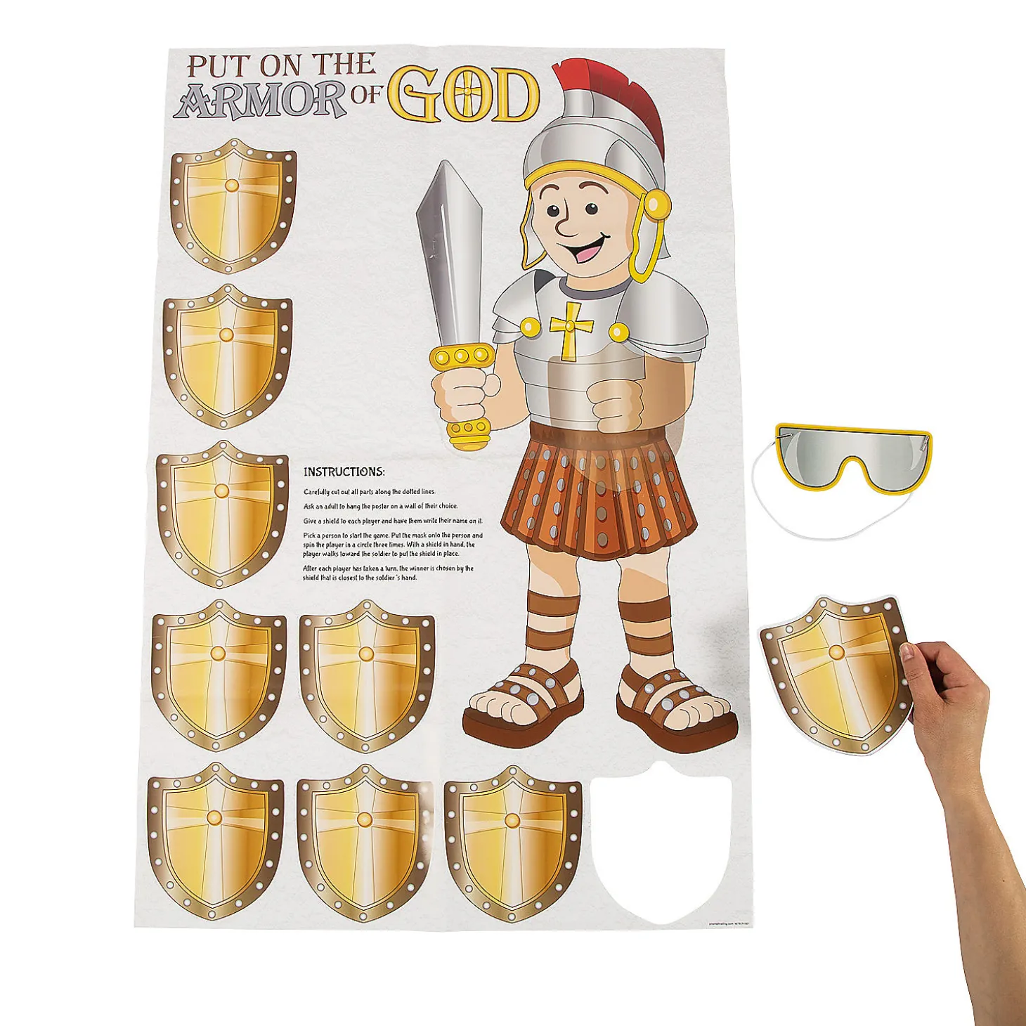 Pin The Shield For The Armor Of God Game