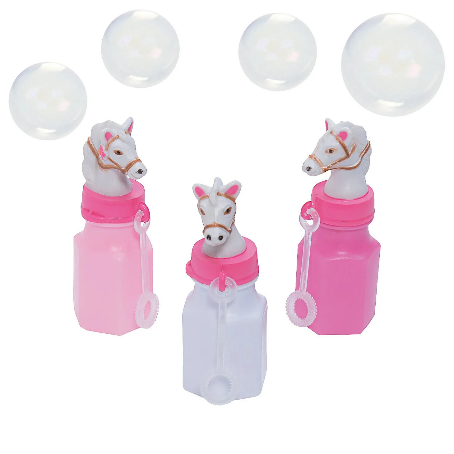 Pink Cowgirl Bubble Bottles - 12 Pc.