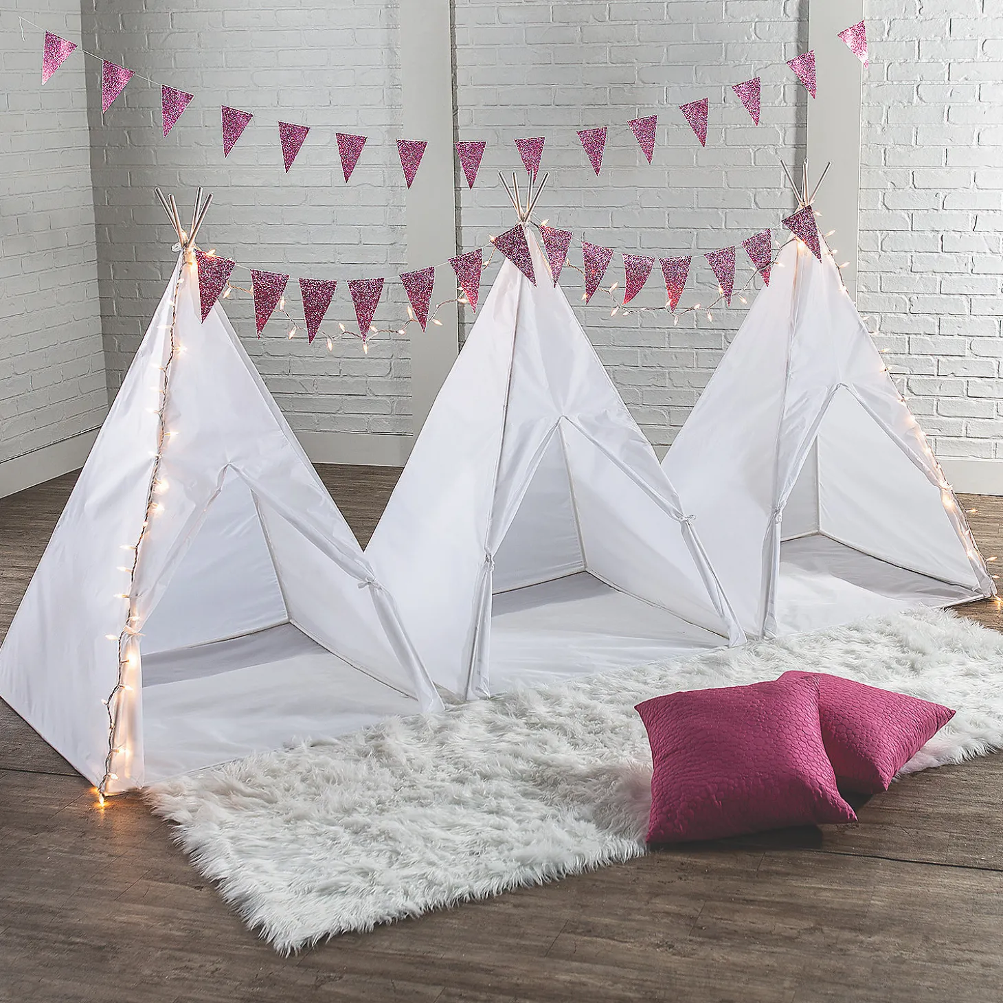 Pink Teepee Tent Kit Set Of 3