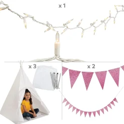 Pink Teepee Tent Kit Set Of 3
