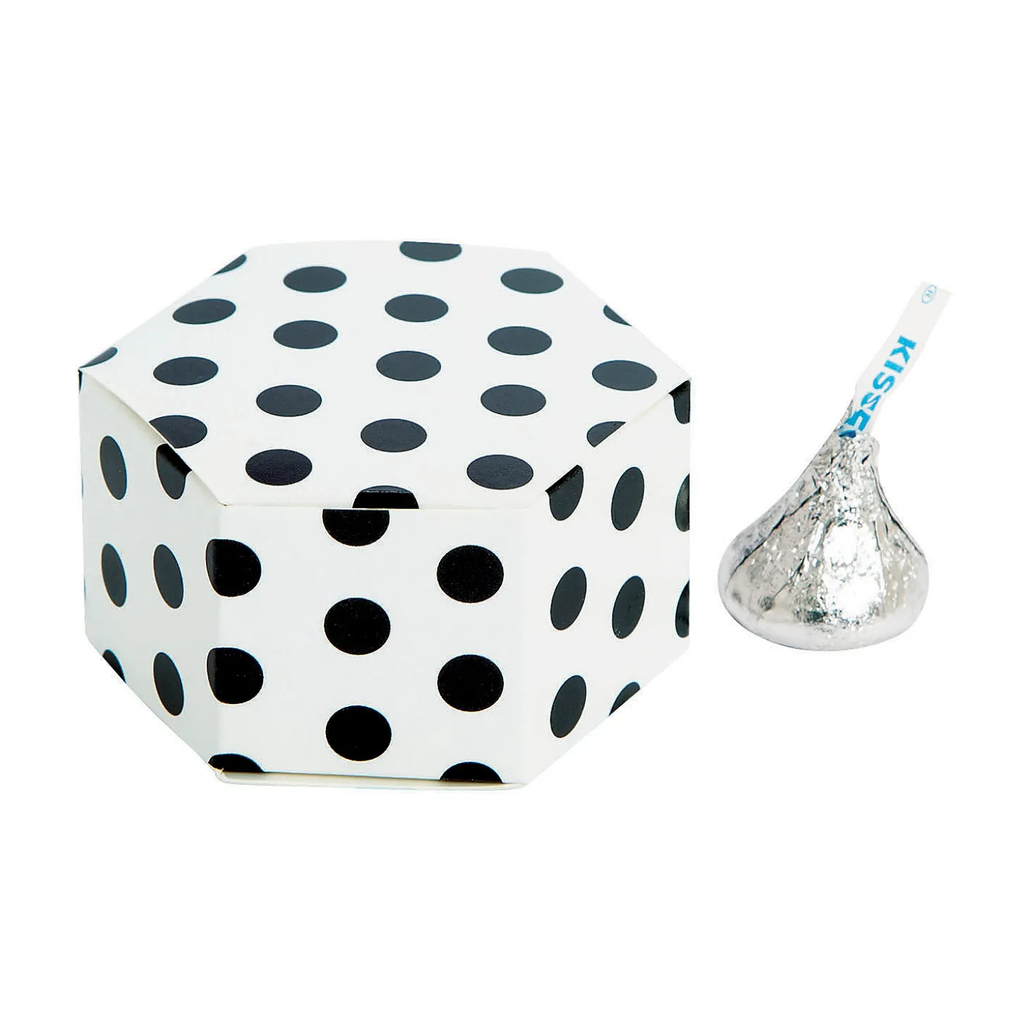 Polka Dot Hexagon Favor Boxes- 24 Pc.