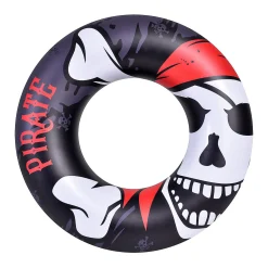 Pool Central 45" Black Inflatable Pirate Inner Tube Pool Float