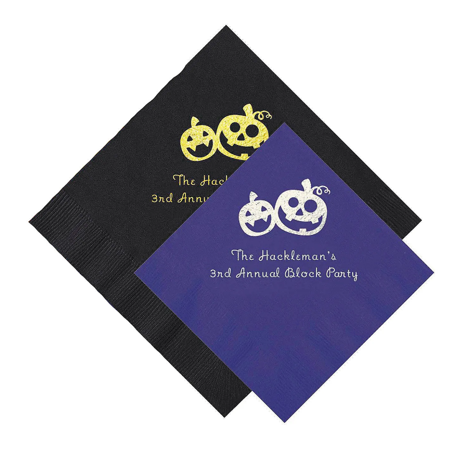 Pumpkin Personalized Napkins - 50 Pc. Beverage Or Luncheon