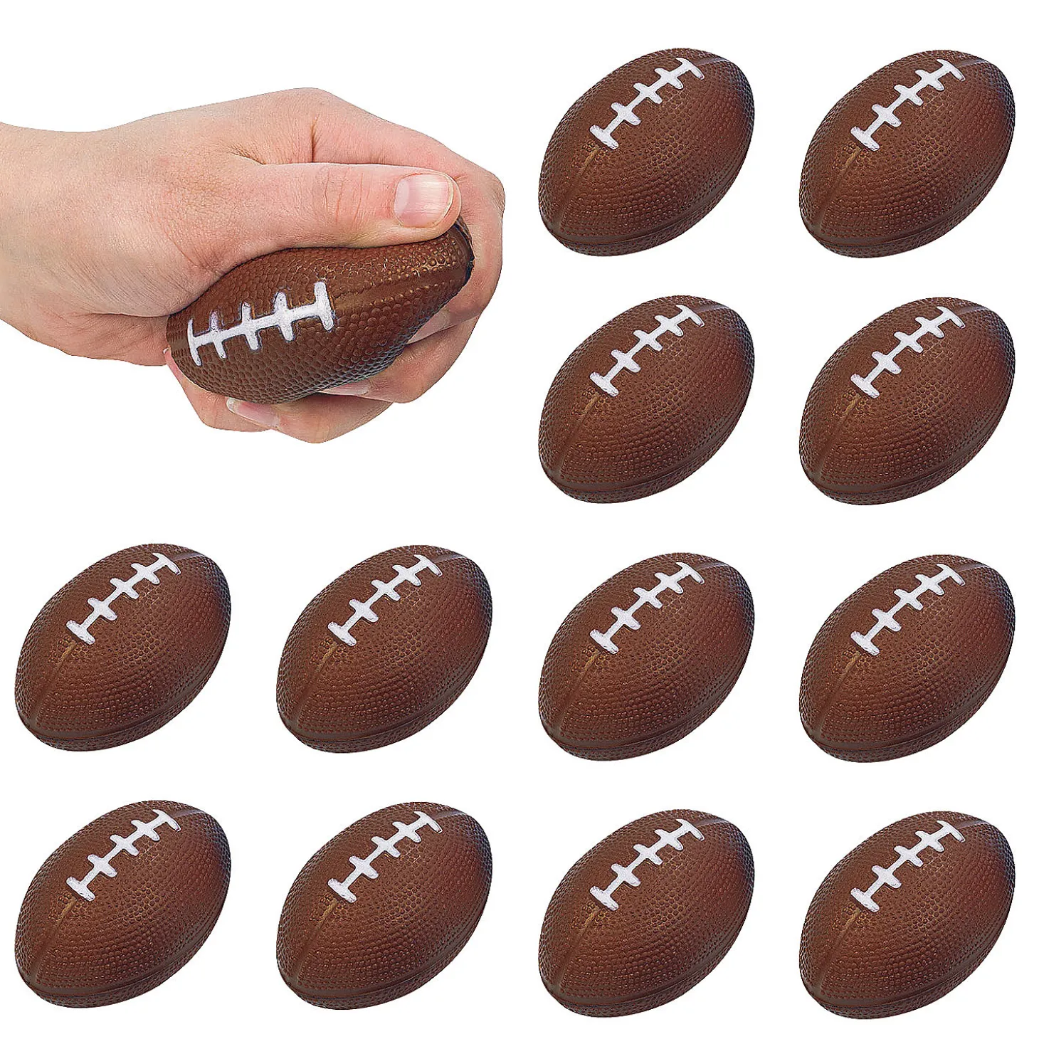 Realistic Football Stress Balls - 12 Pc.