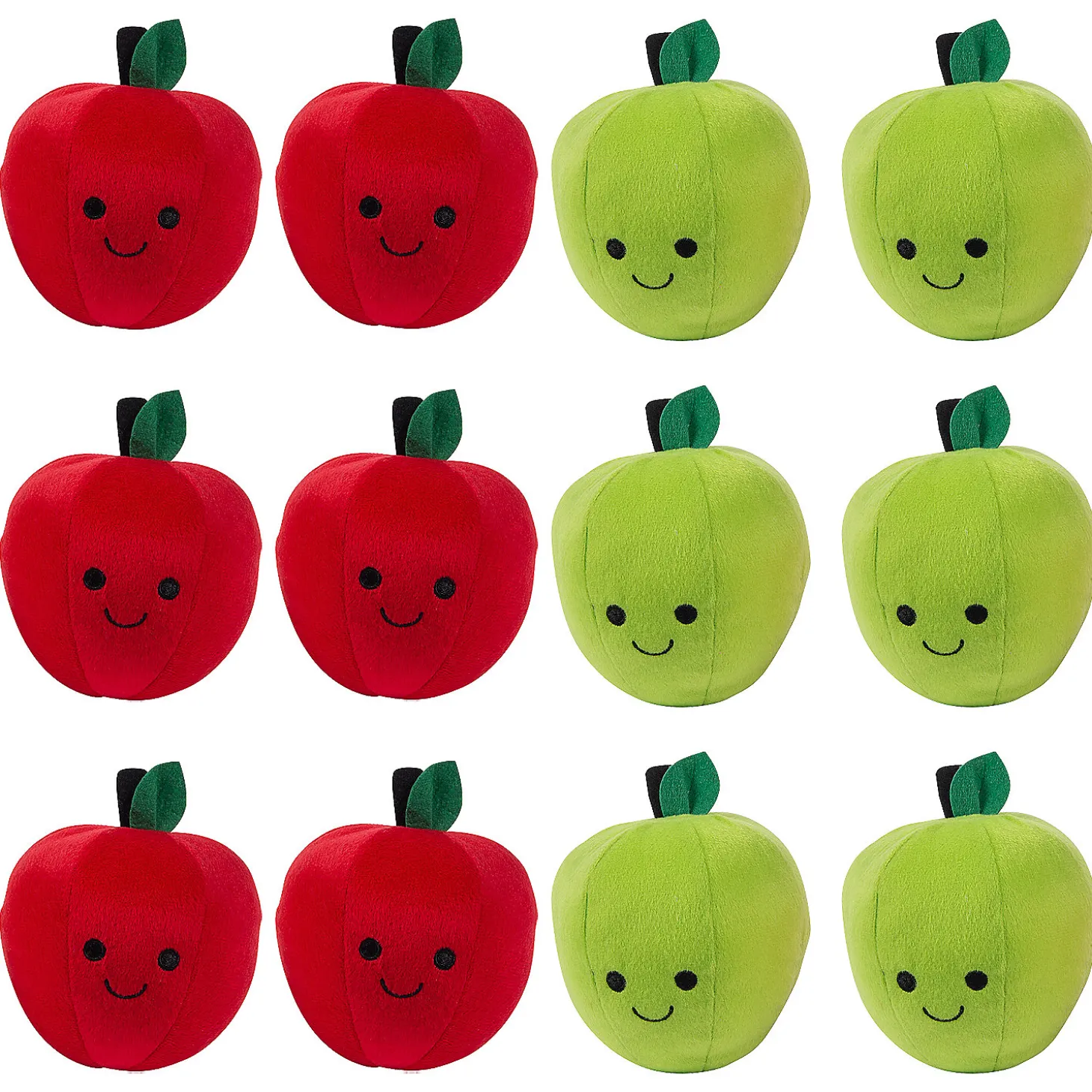 Red & Green Smiling Stuffed Apples - 12 Pc.