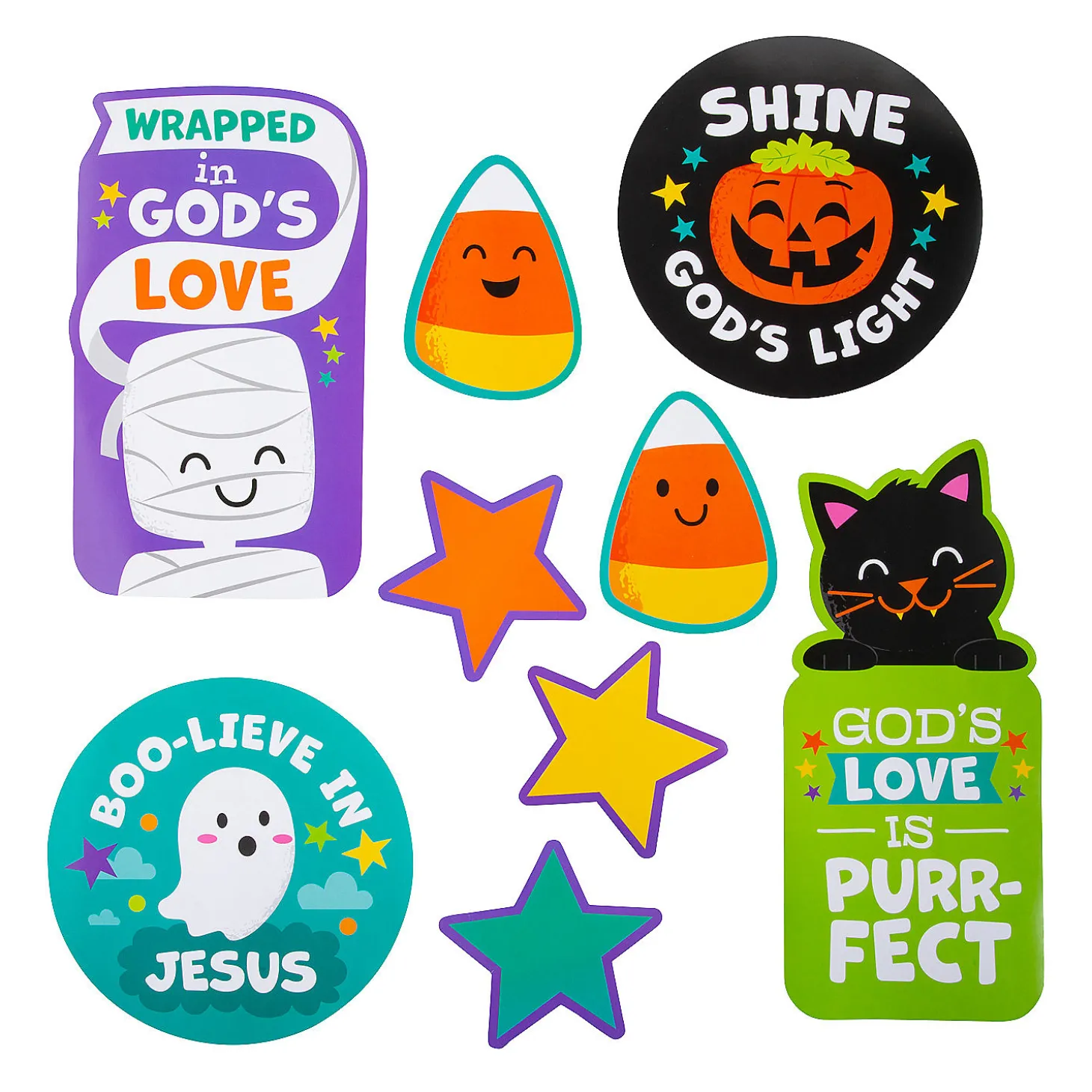 Religious Halloween Cutouts - 9 Pc.