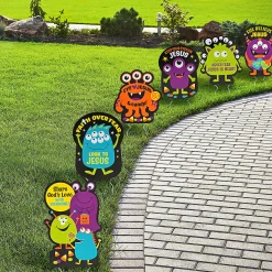 Religious Halloween Monster Yard Signs - 6 Pc.