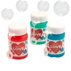Religious Valentine Mini Bubble Bottles - 24 Pc.