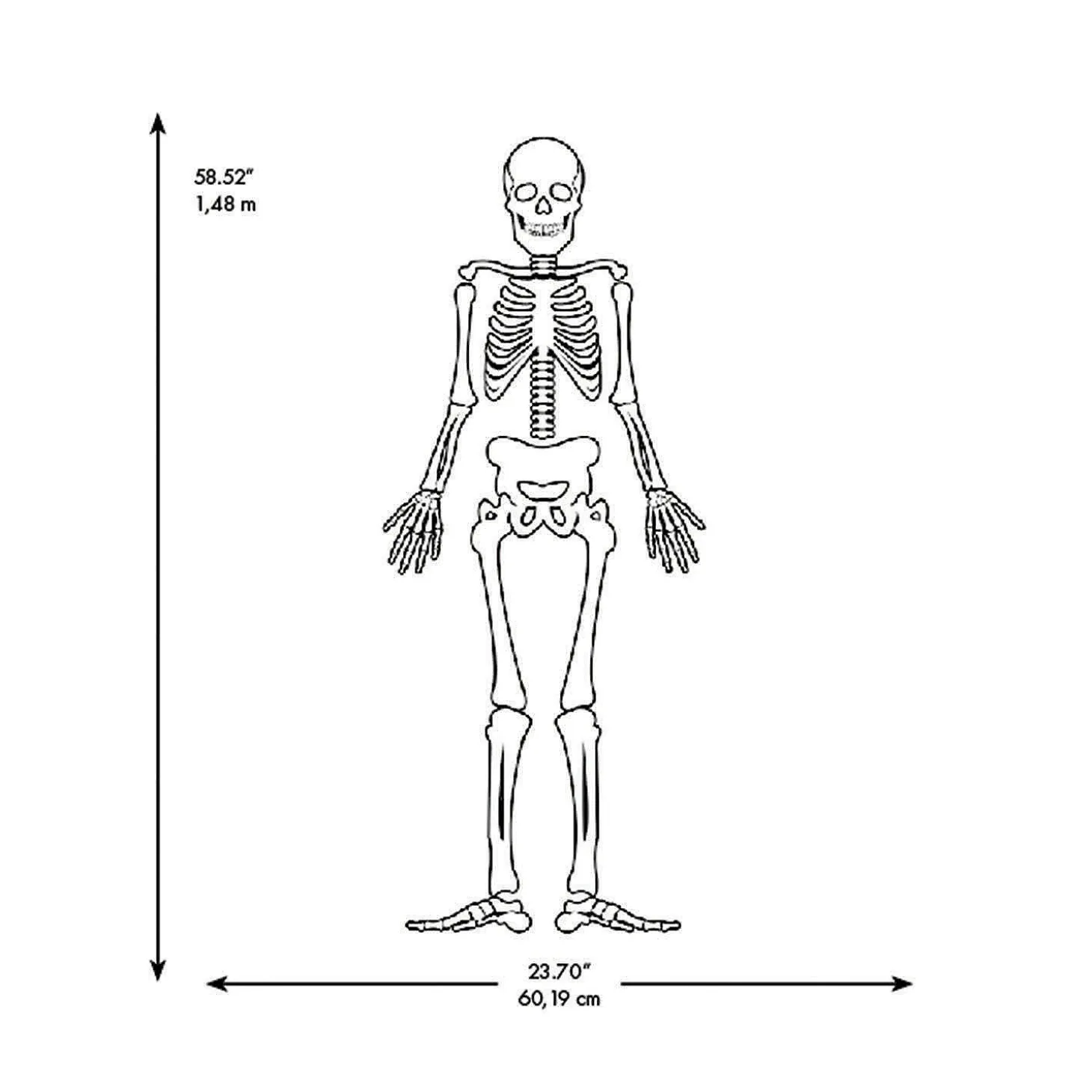 Roommates Skeleton Glow In The Dark Peel And Stick Giant Wall Decals