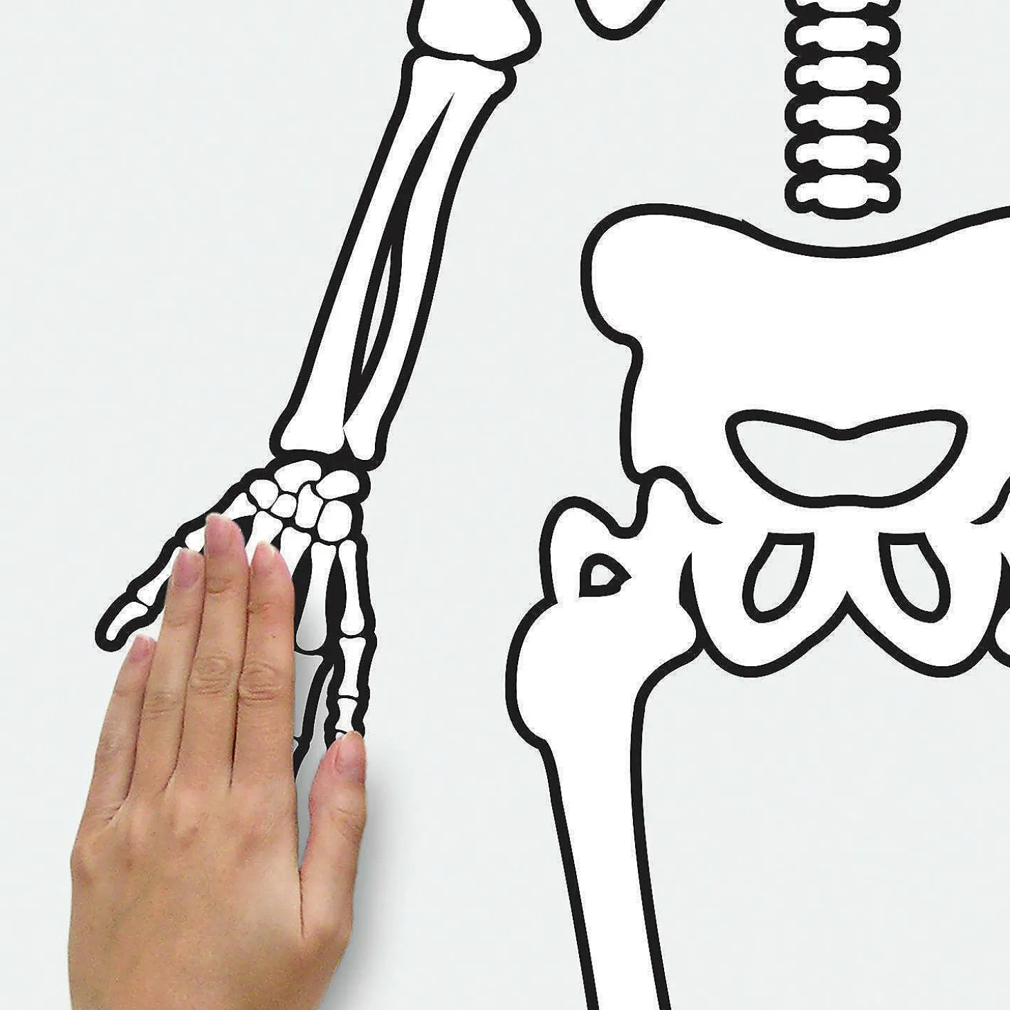 Roommates Skeleton Glow In The Dark Peel And Stick Giant Wall Decals