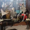 Skeleton Mermaid & Pirate Couple Halloween Decorations