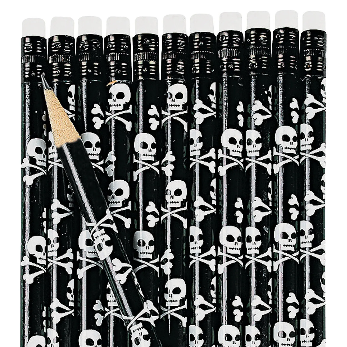 Skull & Crossbones Pencils - 24 Pc.