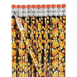 Smile Face Candy Corn Pencils - 24 Pc.
