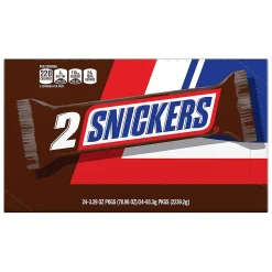 Snickers 2-To-Go Bars, 3.29 Oz, 24 Count