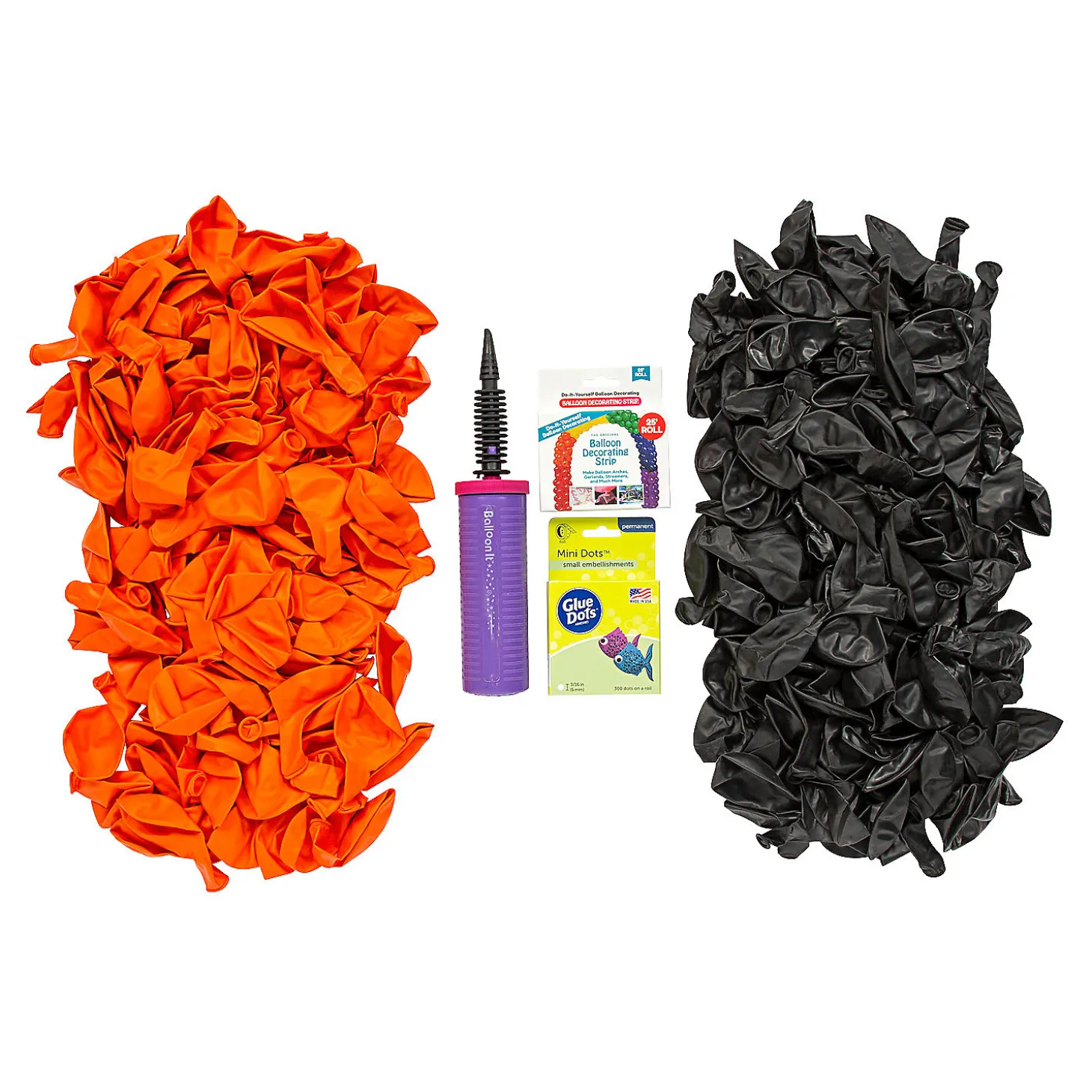 Solid Color & Black Latex Balloon Garland Kit - 291 Pc.